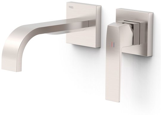 Настенный смеситель для раковины Tres Slim Exclusive SLIM-TRES, сталь (20230003AC) Для раковины Сталь
