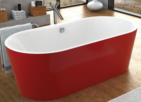 Ванна из санитарного акрила Kolpa San Comodo-FS 185x90 White-Red (3838987 593829) Kolpa San Овальные