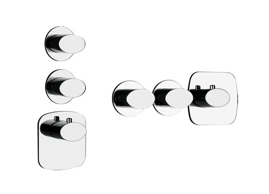 Змішувач Gessi Ovale WELLNESS (43224-031) Для ванни, Для душа Хром