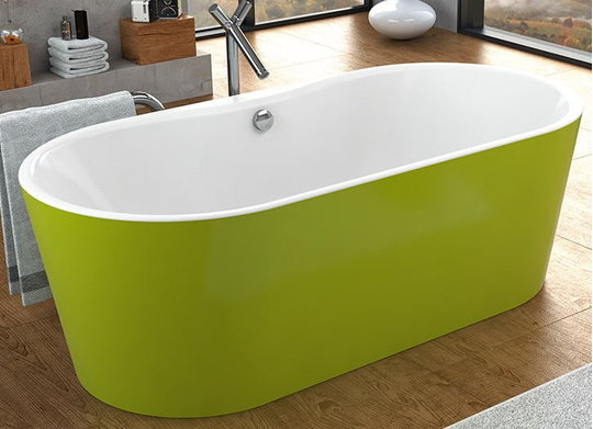 Ванна из санитарного акрила Kolpa San Comodo-FS 185x90 White-Green (3838987 593812) Kolpa San Овальные