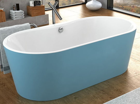 Ванна з санітарного акрилу Kolpa San Comodo-FS 185X90 White-Blue (3838987 593805) Kolpa San Овальні
