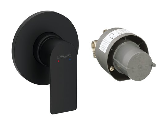 Смеситель скрытого монтажа для душа Hansgrohe Rebris Е, черный матовый (72658670) Для душа Черный, Черный матовый
