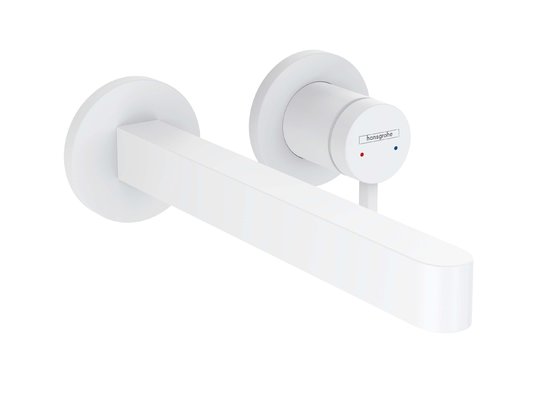 Настенный смеситель для раковины Hansgrohe Finoris, белый матовый (76050700) Для раковины Белый матовый