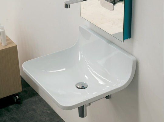 Керамическая раковина 54 см Flaminia Plate 54, white (PT54L) Подвесные Прямоугольные
