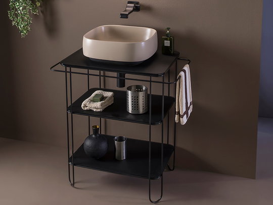 Консоль металева 60 см Flaminia Filo 60, black (FI60SV) Flaminia Консоль