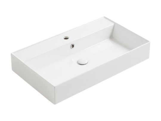 Керамическая раковина 81 cм Simas Agile, glossy white (AG 81) На столешницу, На тумбу, Подвесные Прямоугольные