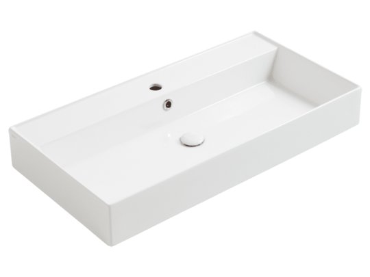 Керамічна раковина 91 см Simas Agile, glossy white (AG 91) На стільницю, На тумбу, Підвісні 