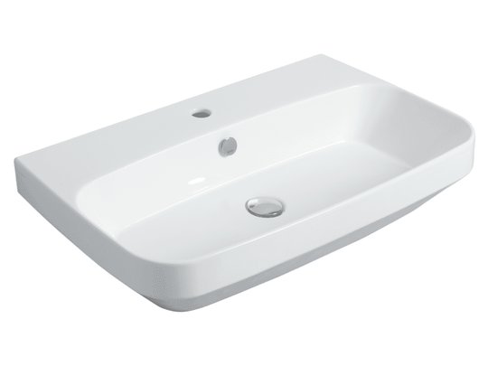 Керамічна раковина 80 см Simas Baden Baden, glossy white (BB 12) На стільницю, На тумбу, Підвісні 