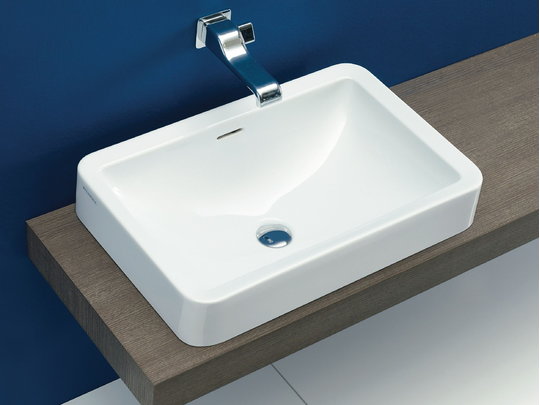 Керамическая раковина 62 см Flaminia Nile 62, white (NL62INC) На столешницу, На тумбу Прямоугольные