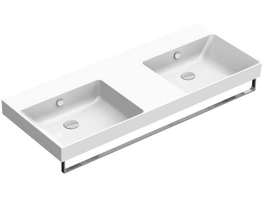 Керамическая раковина 125 см Catalano NEW ZERO, bianco lucido (1125ZEDUP00) На столешницу, На тумбу, Подвесные, Полувстраиваемые Прямоугольные