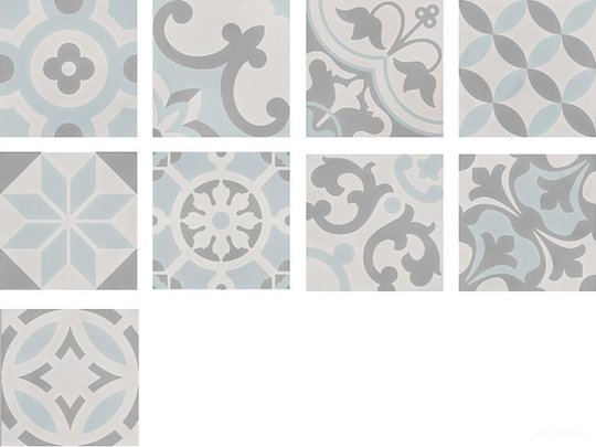Плитка Wow Cement Tradition Decor Mix Warm18.5*18.5 (107947) Для кухні, Для громадських приміщень, Для житлових приміщень, Для ванної