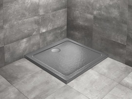 Душевой поддон Radaway Doros C Stone Anthracite 90x90 (SDRC9090-01-64S) Мелкие Антрацит