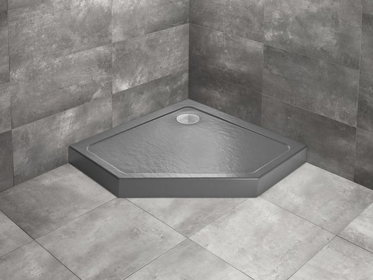 Душевой поддон Radaway Doros PT Compact Stone Anthracite 90x90 (SDRPTP9090-05-64S) Дрібні Антрацит