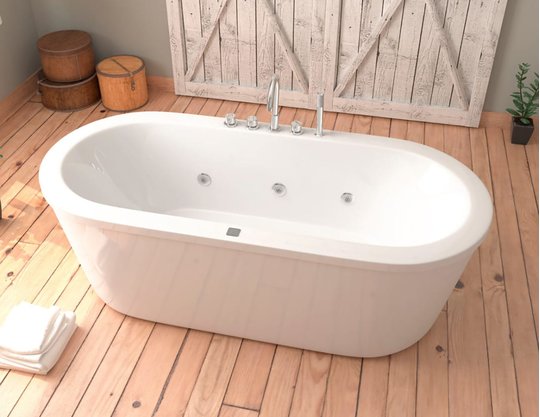 Гидромассажная акриловая ванна Sanycces Loft T Confort 180х80 см, белый (BN120TFAL) Sanycces Овальные