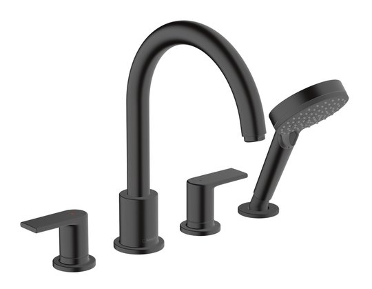Змішувач на борт ванни Hansgrohe Vernis Shape, чорний матовий (71459670) Для ванни Чорний матовий