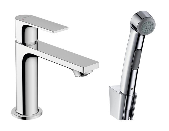 Смеситель для раковины Hansgrohe Rebris Е с гигиеническим душем, хром (72216000) Для раковины Хром