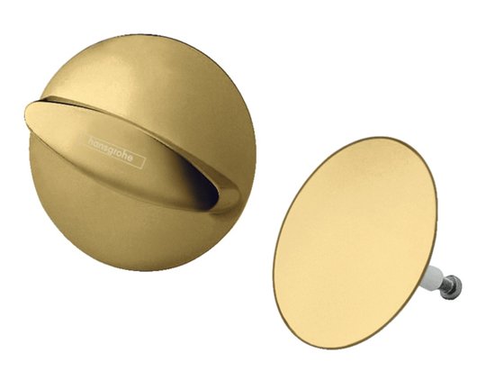 Слив и перелив для ванны Hansgrohe Flexaplus, Polished Gold Optic (58185990) Для ванн Внешняя часть