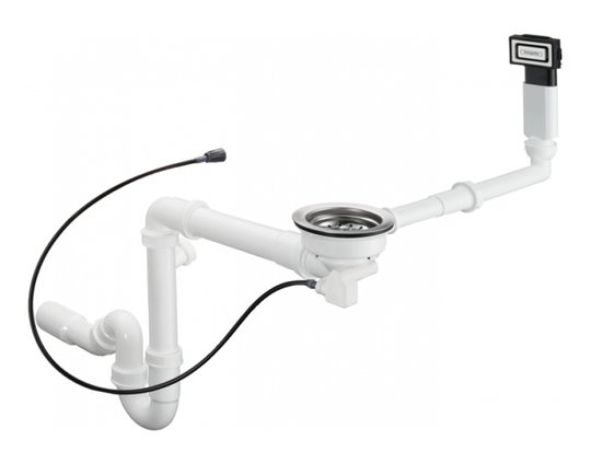 Сифон для гранитной кухонной мойки, автоматический слив Select Hansgrohe D 16-12 (43947000) Для раковин Полный комплект