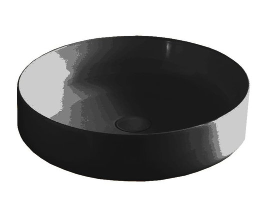 Керамическая раковина 48 см Artceram Cognac, black glossy (COL002 03; 00) На столешницу, На тумбу Круглые