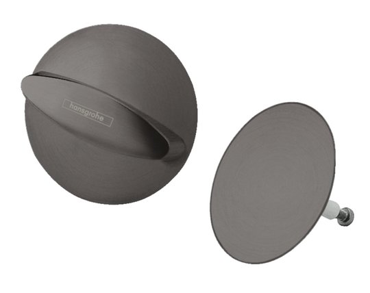 Слив и перелив для ванны Hansgrohe Flexaplus, Brushed Black Chrome (58185340) Для ванн Внешняя часть