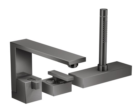 Смеситель для ванны Axor Edge diamond cut, Polished Black Chrome (46431330) Для ванны Черный глянцевый 
