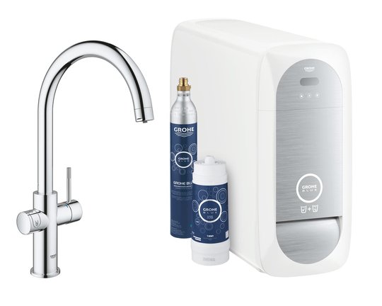 Змішувач зі стартовим комплектом GROHE Blue Home (31455000) Для кухні Хром