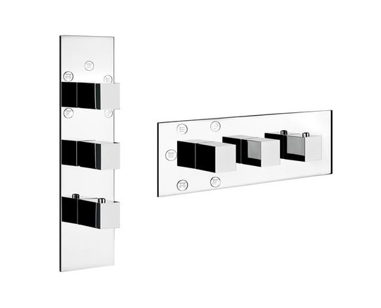 Змішувач Gessi Quadro WELLNESS (43012-031) Для ванни, Для душа Хром