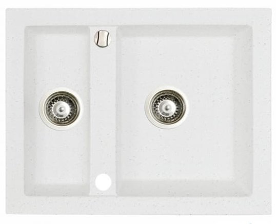 Гранитная мойка Marmorin CIRE White (375503006) Врезные сверху Прямоугольные Белый