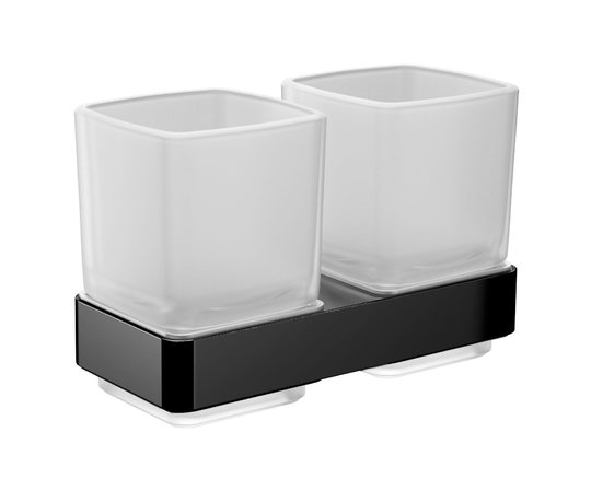 Подвесной двойной стакан для зубных щеток Emco Loft Black (052513300) Стаканы для зубных щеток Emco
