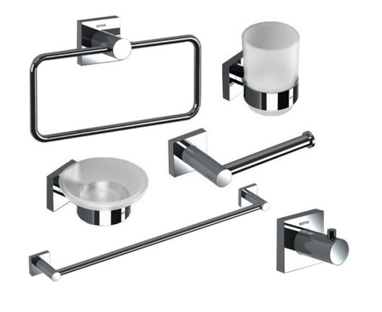 Набір аксесуарів для ванної кімнати Sonia Line Bath Kit (179718) Гачки для халатів, рушників, Мильниці, Набори аксесуарів, Паперотримачі, Полотенцедержателі, Склянки для зубних щіток Sonia