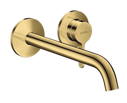 Змішувач для раковини Axor One 220 мм, Polished Gold Optic (48120990) Для раковини Золото