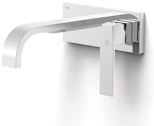 Настенный смеситель для раковины Tres Slim Exclusive SLIM-TRES, хром (20230013) Для раковины Хром