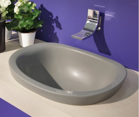 Керамічна раковина 60 см Flaminia IO 60, lava grey (IO4260) Вбудовувані зверху 