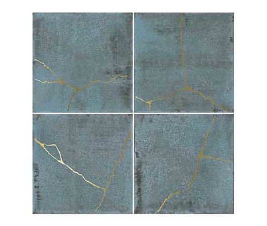 Плитка Wow Enso Kintsugi Blue 12.5 * 12.5 (120850) Для кухні, Для громадських приміщень, Для житлових приміщень, Для ванної