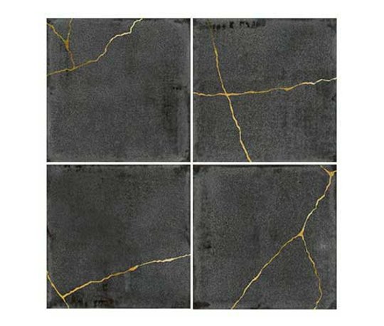 Плитка Wow Enso Kintsugi Graphite 12.5 * 12.5 (122330) Для кухні, Для громадських приміщень, Для житлових приміщень, Для ванної