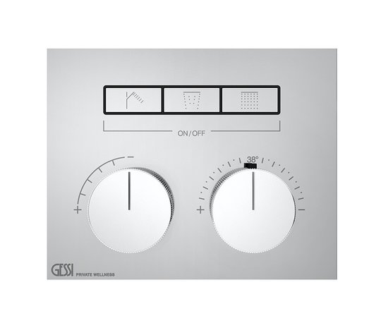 Термостатический смеситель на 3 потребителя Gessi Hi-Fi (63006-031) Для ванны, Для душа Хром