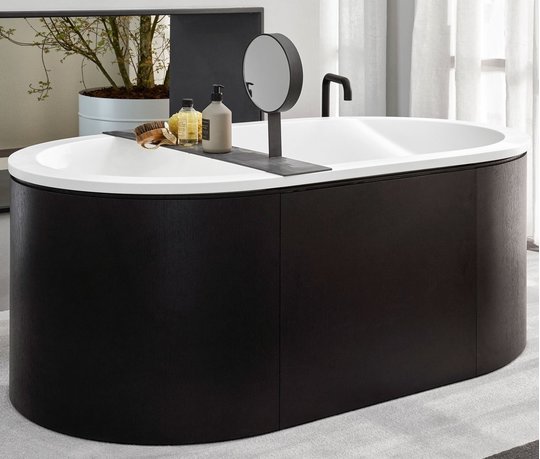 Ванна окремостояча Cielo Arcadia Cibele 160 * 86 см (Cibele-White + CIBATC-RO) Cielo Овальні