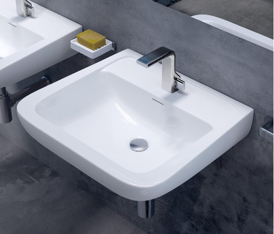 Керамическая раковина 62 см Flaminia Como 62, white (CM62L) На столешницу, На тумбу, Подвесные Прямоугольные