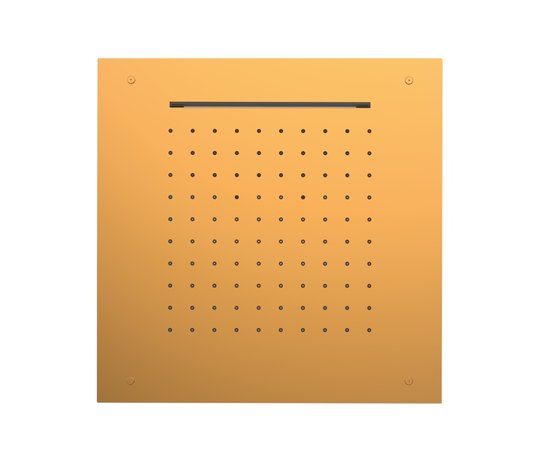 Верхний встраиваемый душ GRB Hidromasaje, 430х430 мм, медь PVD (05387155) Верхние души Медь