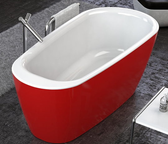 Ванна акриловая Kolpa San Adonis-FS 180x80 White-Red (3838987 711377) Kolpa San Овальные