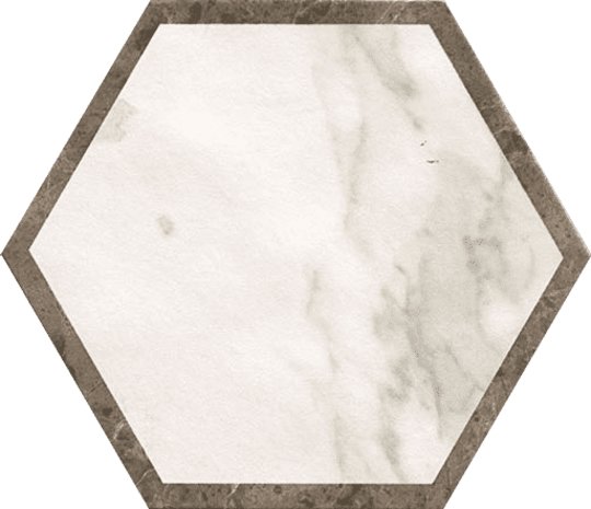 Плитка Fap Roma Decò Esagono Calacatta Imperiale 21,6*25 (fLVE) FAP Ceramiche Для кухни, Для общественных помещений, Для жилых помещений, Для ванной