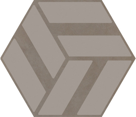 Плитка Ornamenta Corebasics Run-Up Ashgrey Hexagon D60 (CB60RA) Ornamenta Для кухни, Для общественных помещений, Для жилых помещений, Для ванной