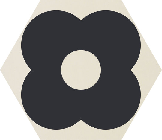 Плитка Ornamenta Corebasics Petals White Hexagon D60 (CB60PW) Ornamenta Для кухни, Для общественных помещений, Для жилых помещений, Для ванной