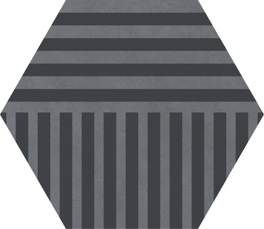 Плитка Ornamenta Corebasics Stripes Grey Hexagon D60 (CB60SG) Ornamenta Для кухни, Для общественных помещений, Для жилых помещений, Для ванной