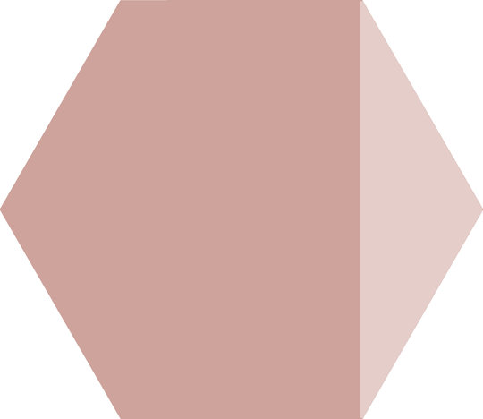 Плитка Ornamenta Electra Triangle Rose Hexagon D40 (EL40TR) Ornamenta Для кухни, Для общественных помещений, Для жилых помещений, Для ванной