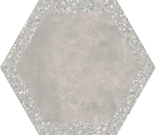 Плитка Ornamenta Cocciopesto Portland + Malta Hexagon D60 (CP60PM) Ornamenta Для кухні, Для громадських приміщень, Для житлових приміщень, Для ванної