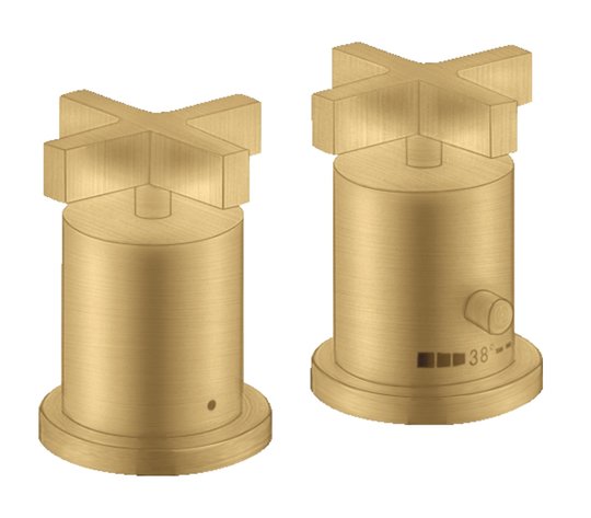 Термостатический смеситель для ванны Axor Citterio, Brushed Gold Optic (39480250) Для ванны Золото