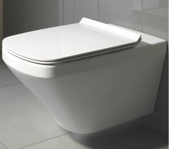 Підвісний безободковий унітаз з кришкою Duravit Rimless DuraStyle (45510900A1) Підвісні 
