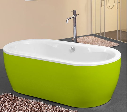 Ванна акриловая Kolpa San Siris-FS 178x88 White-Green (3838987 596394) Kolpa San Овальные
