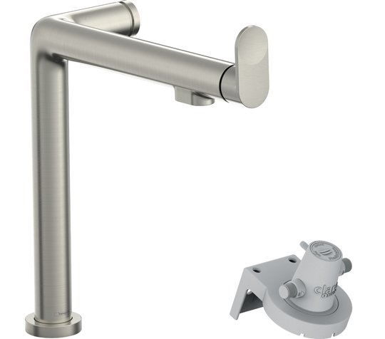 Смеситель для кухни Hansgrohe Aqittura M91 FilterSystem 240, нержавеющая сталь (76804800) Для кухни Нерж. сталь